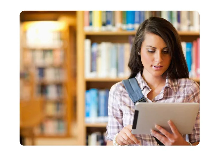 Person reading eBook